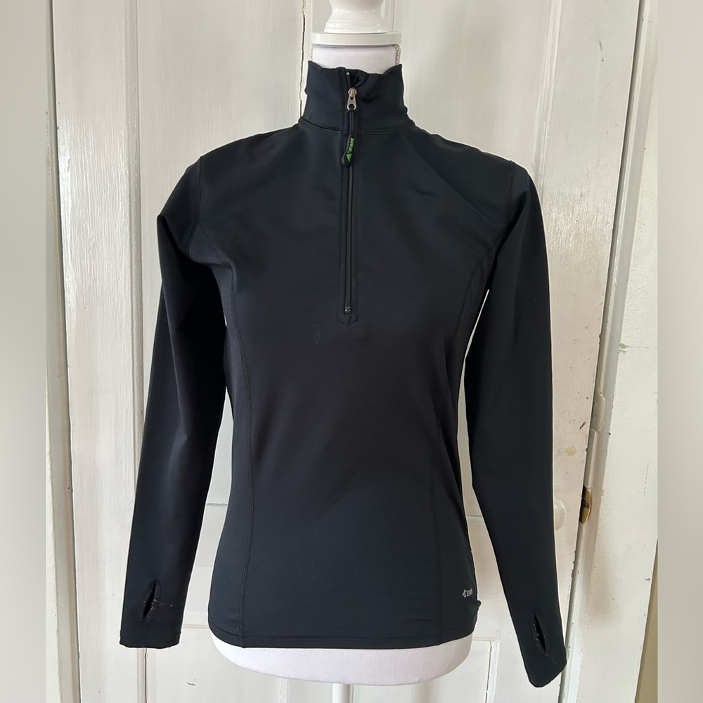Women’s Eastern Mountain Sports 1/4 Zip Polartec Pullover Shirt black size S